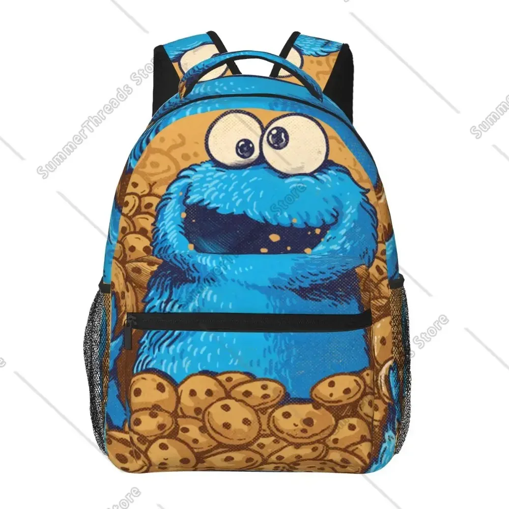 Cookie Monster Backpacks Boys Girls Bookbag Children School Bags Cartoon Kids Rucksack Shoulder Bag Large Capacity