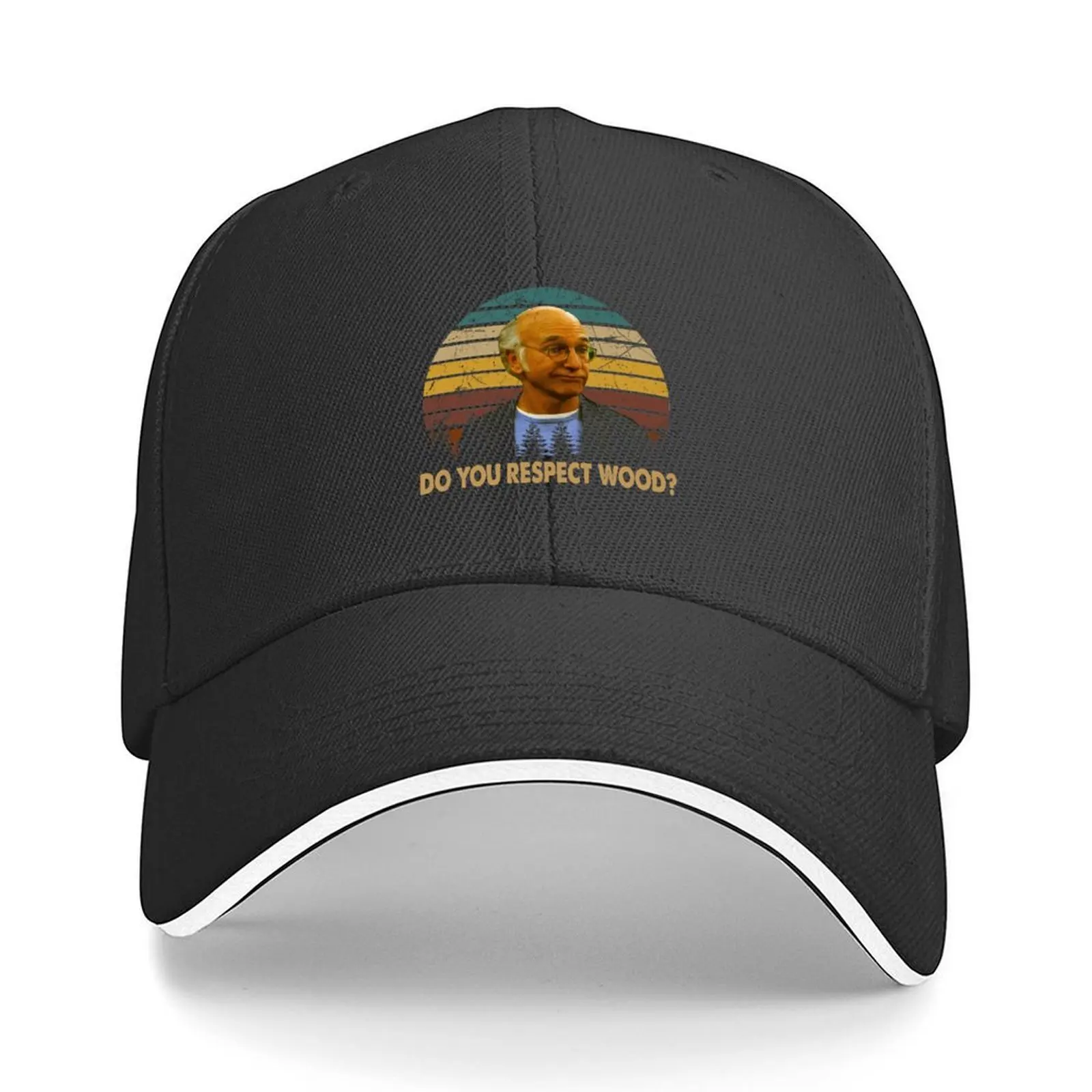 

Vintage Curb Art Your Enthusiasm Films - Do You Respect Wood Baseball Cap Golf Cap Funny hats tea Hat Baseball For Men Women's