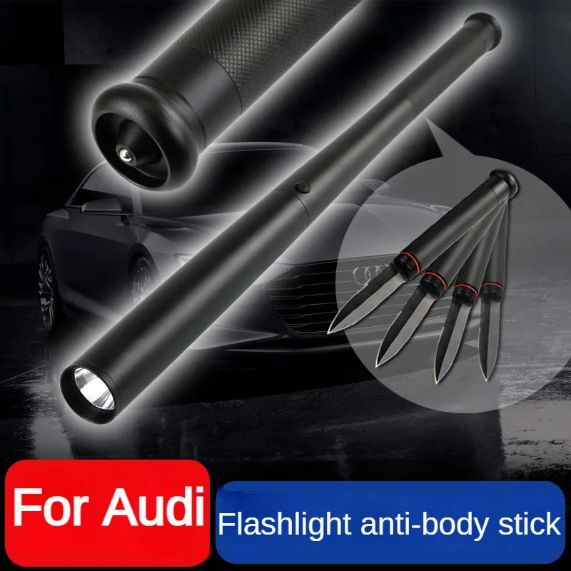 For Audi Ultra Bright Self Defense Baseball Bat Outdoor Emergency Personal Defense Torch Anti Riot Equipment Stick Window Breake