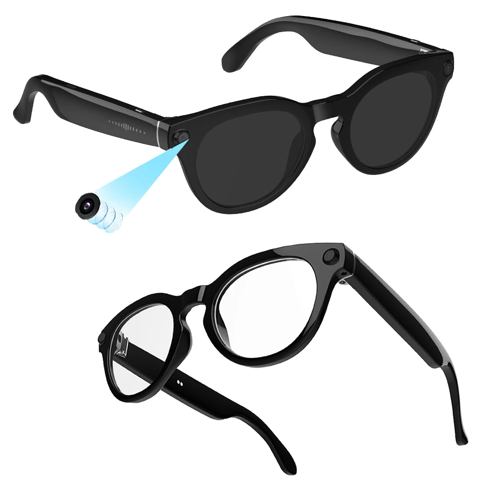 

V03 Smart Glasses with 8MP Translation Al Shooting Recording ENC Noise Reduction Sunglasses Smart Video Glasses