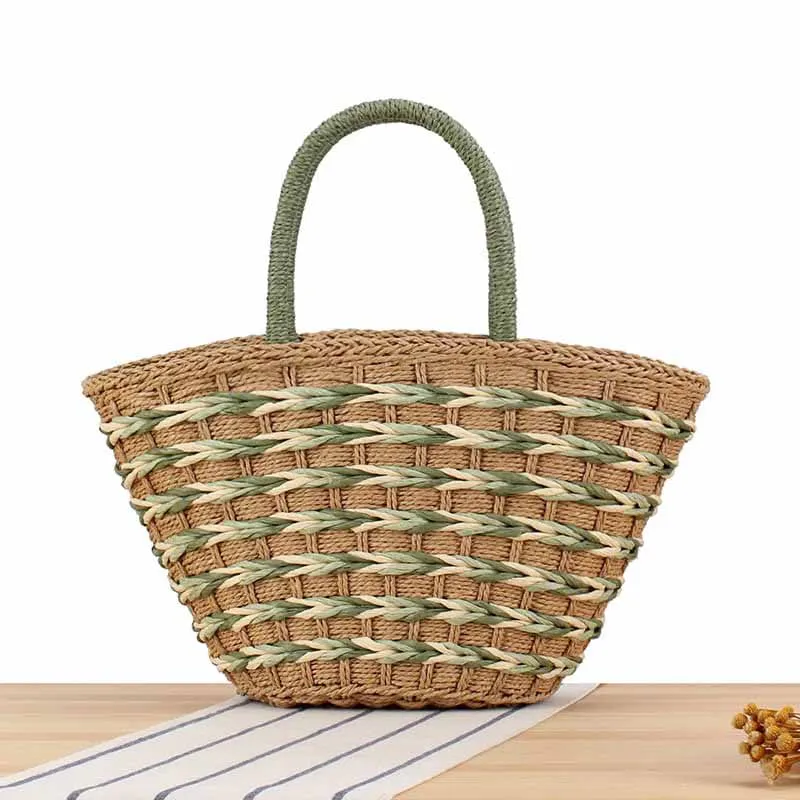 YYW Large Capacity Handmade Straw Tote Bag Women Summer Beach Designer Hobo Purse [ortable Top-handle Woven Mesh Clutch Handbag