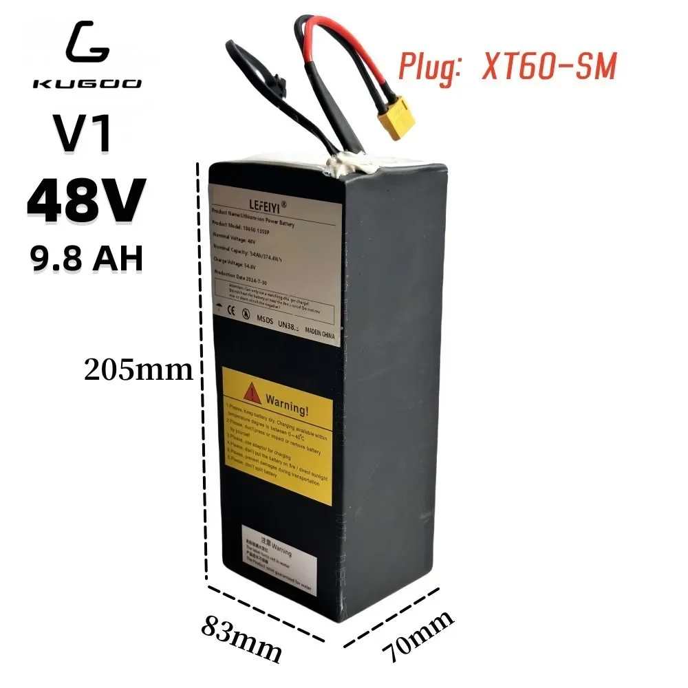 48V Electric Scooter Battery for Kugoo Joyor 48V 24AH 15AH 9.8AH