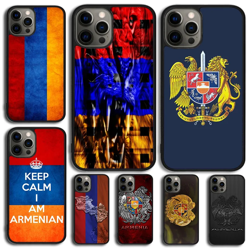 Armenian Flag Phone Case For iPhone 16 15 14 13 12 Mini 11 Pro Max Plus X XS Max XR Cover Shell coque