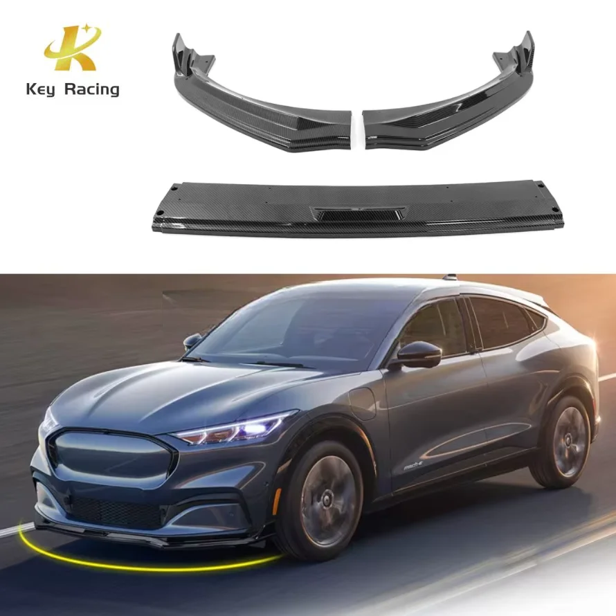 Front Bumper Lip Chin For Ford Electric Mustang Mach-E 2021-2022 Front Lip Guard Splitter Accessories Tuning Part