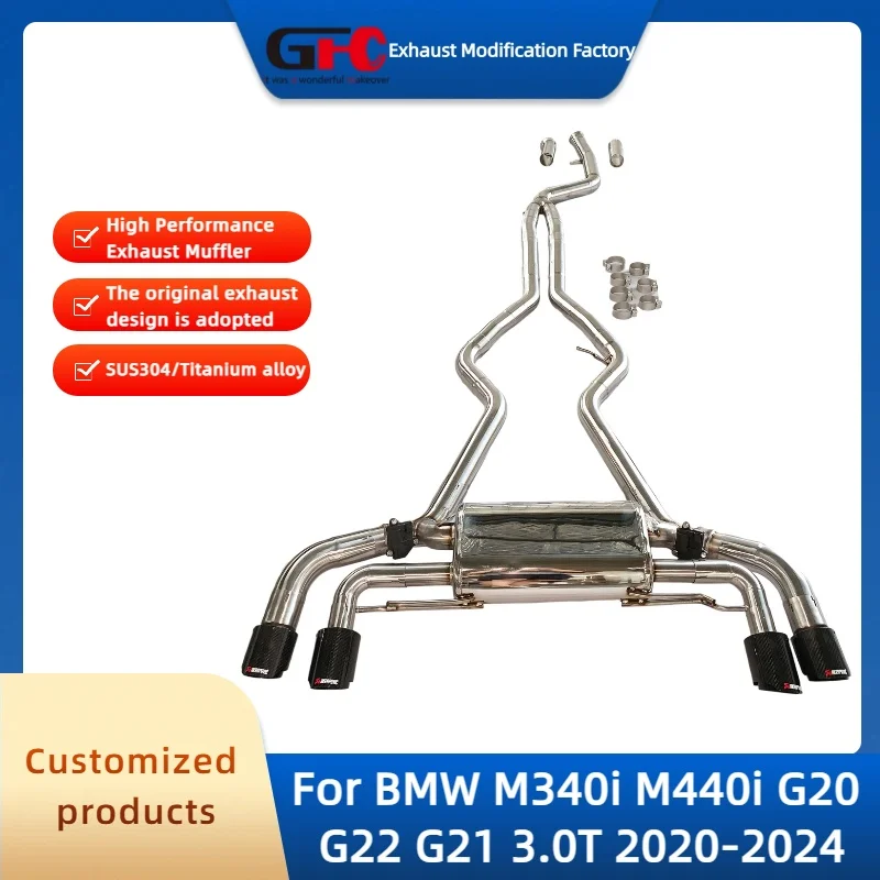 

Catback Valvetronic Exhaust Pipe For BMW M340i M440i G20 G22 G21 3.0T 2020-2024 High Performance Stainless Steel Valve Muffler
