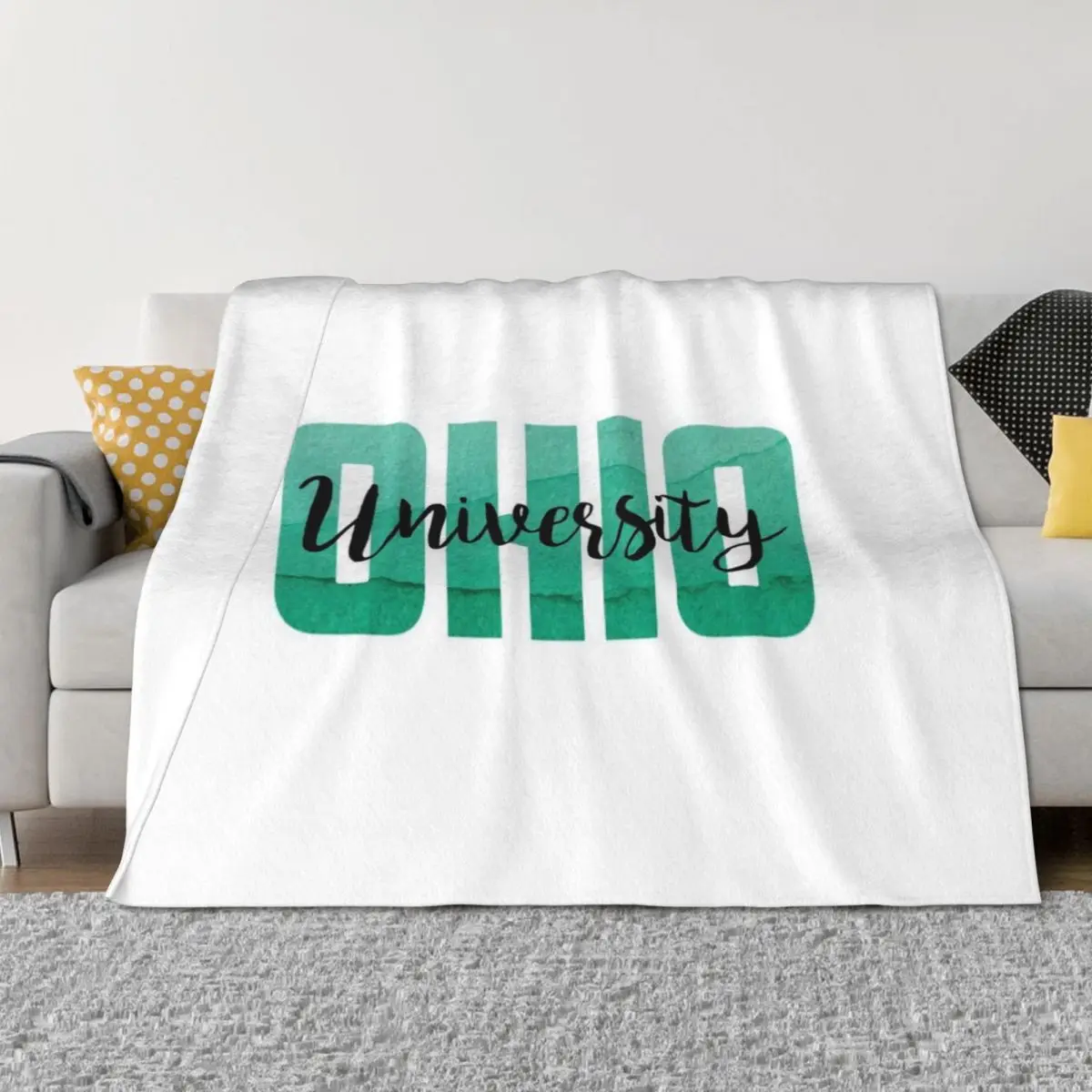 

Ohio University, OU Throw Blanket Decorative Beds Single Heavy Polar Blankets