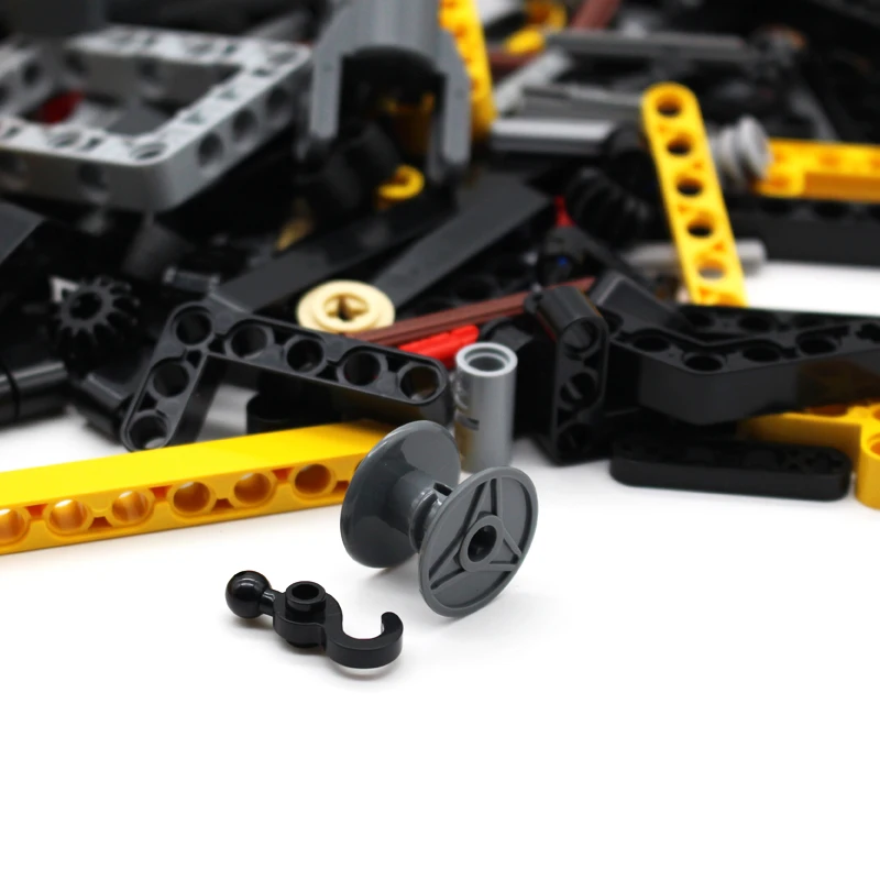 Ensemble d'engrenages et d'essieux, 452 pièces, assortiment d'engrenages de bricolage, pièces techniques, faisceaux, connecteurs d'essieux et de broches, bras de levage pour blocs de construction