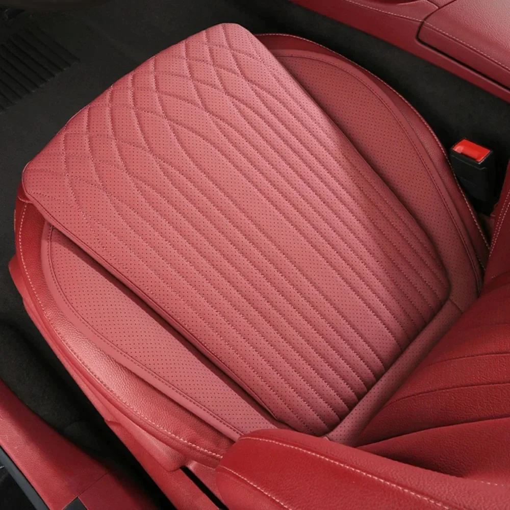 New Car Seat Cushion Waist Cushion for Mercedes Benz/bmw/audi Breathable and Ventilated Nappa Leather All Season Seat Cushion