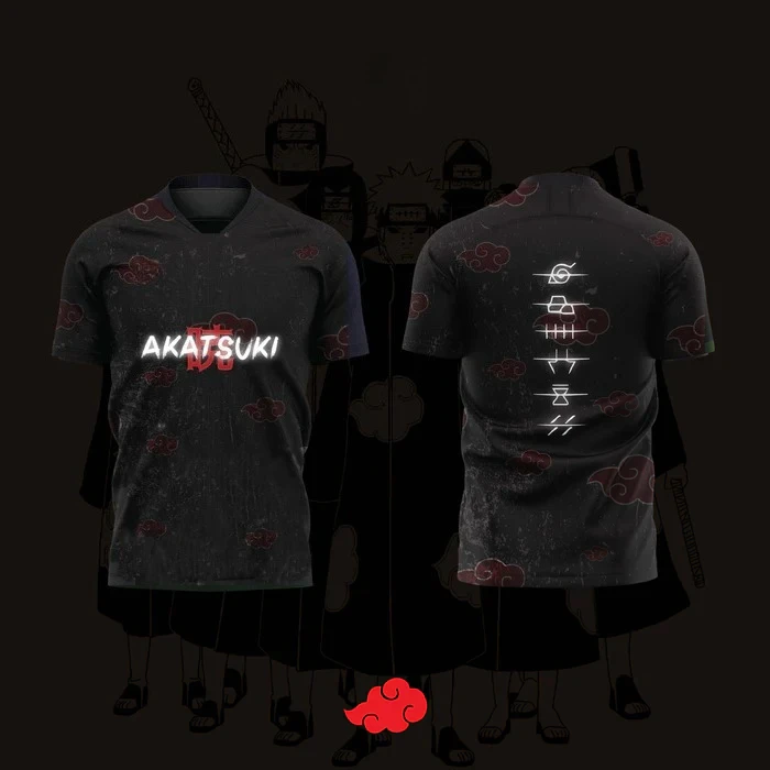 

2025 Akatsuki Black Red Jerseys, Football Training Uniforms, Bandai Official Authorization, Adult and Child Dual Sizes