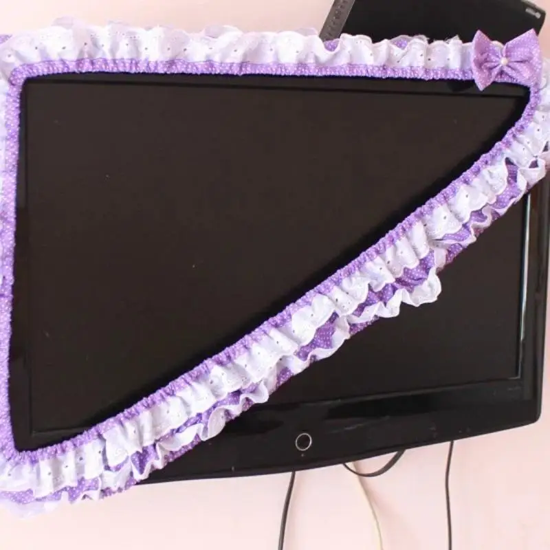 Fabric TV Computer Dust Cover Power On Without Taking Out Suitable Decor