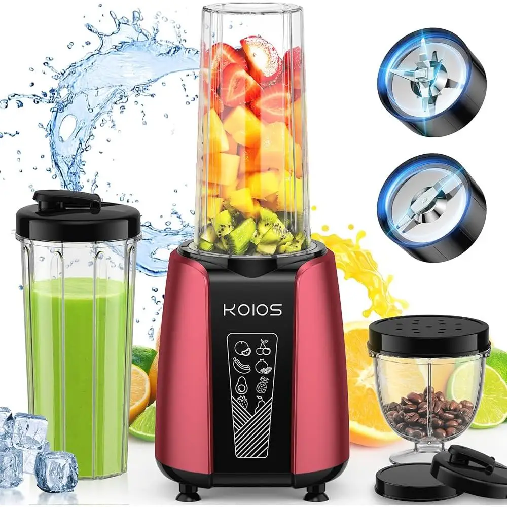 Powerful 1000W Personal Blender Smoothie Maker with Multiple Attachments Removable Blades and Portable Cups Healthy Drinks