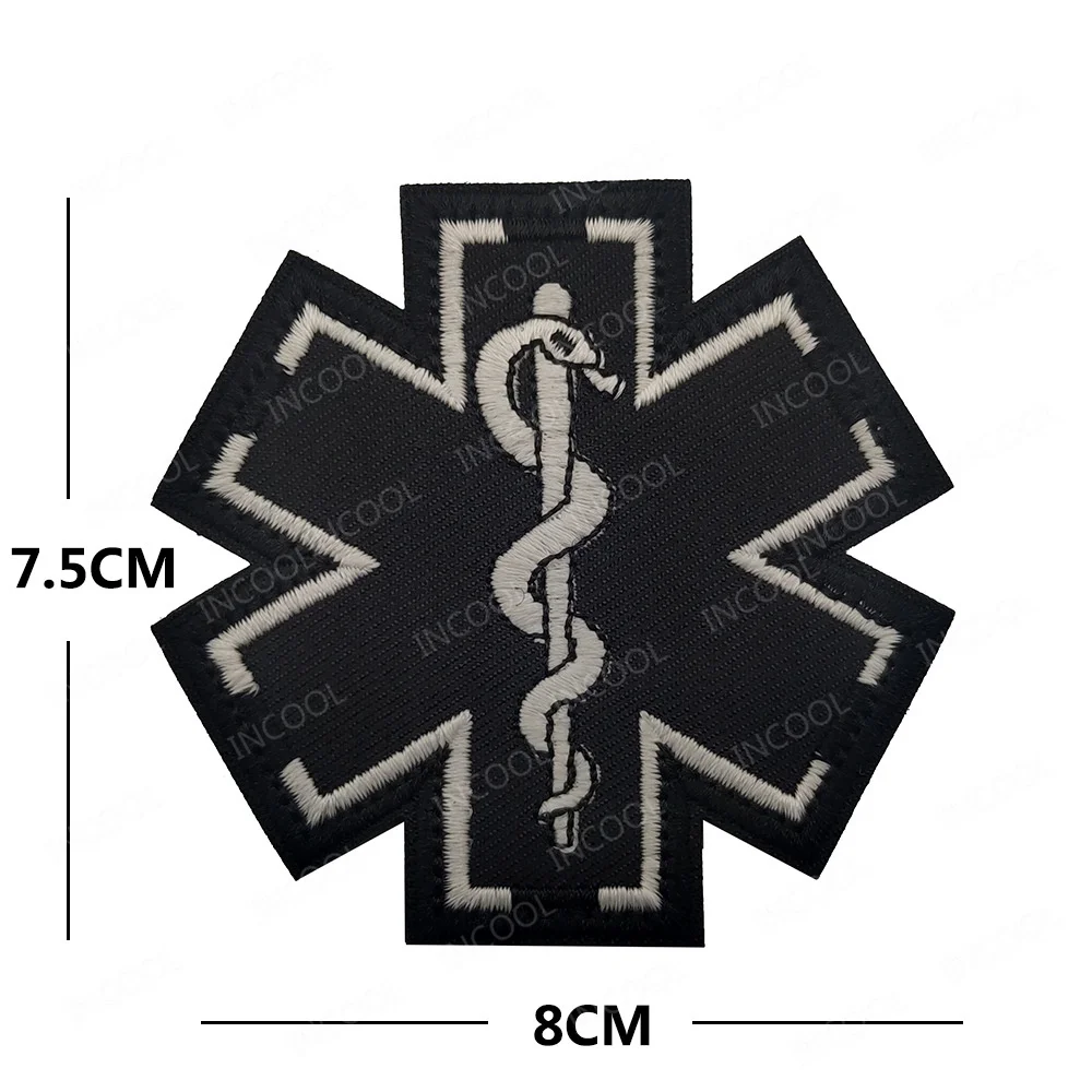 Paramedic EMT EMS Emergency Rescue Patch MED Medic Medical Blue Patches Chevron Strip Armband Shoulder Appliqued