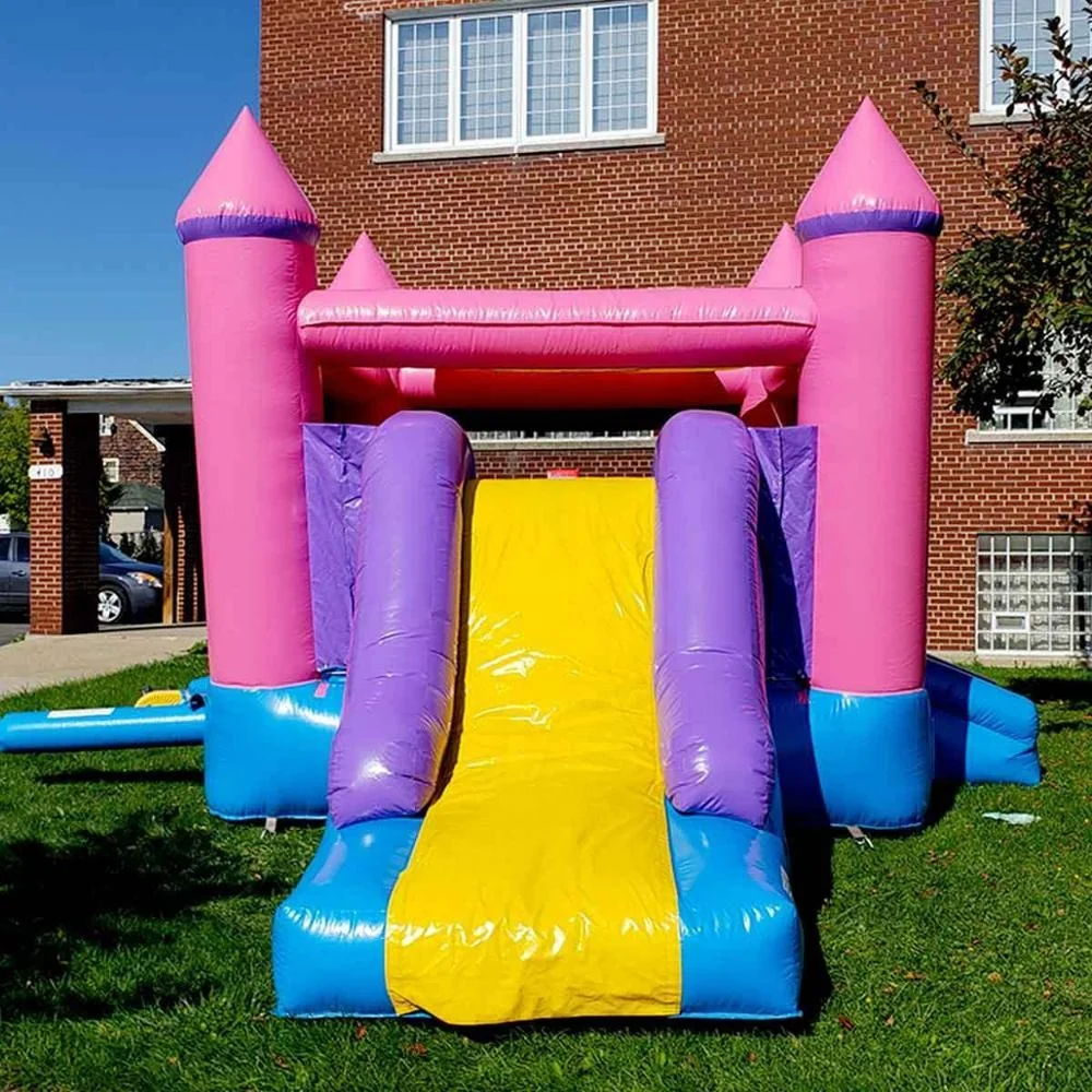 Factory Direct Selling Beautiful Inflatable Castle Combo Slide Colorful air Bouncy House with Slide Apply to Yard or Communitypr