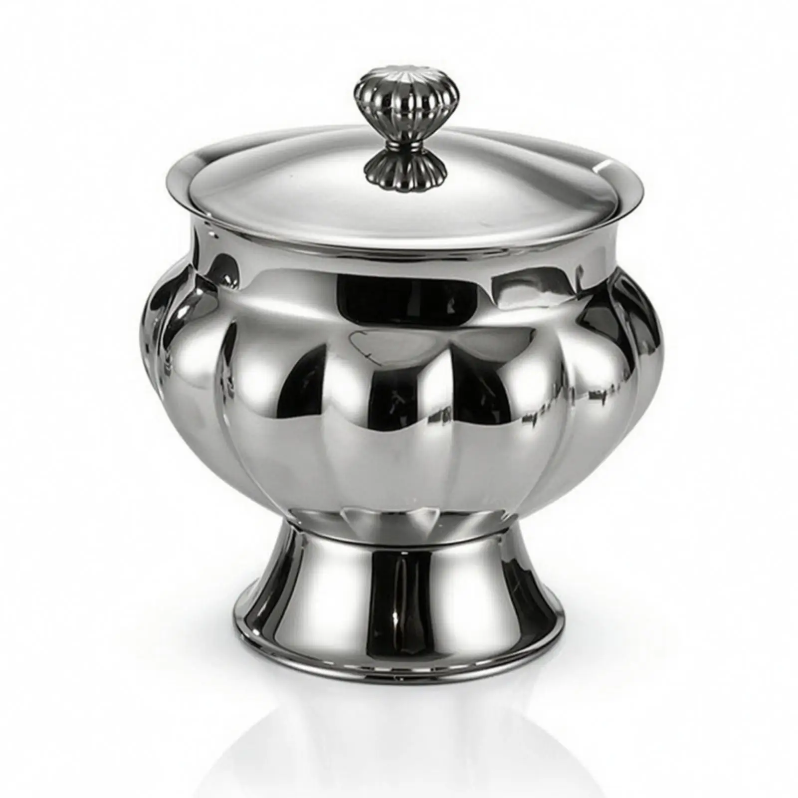 Serving Bowl with Lid Silver Pedestal Serving Bowl Domed for Dining Table, Hosts