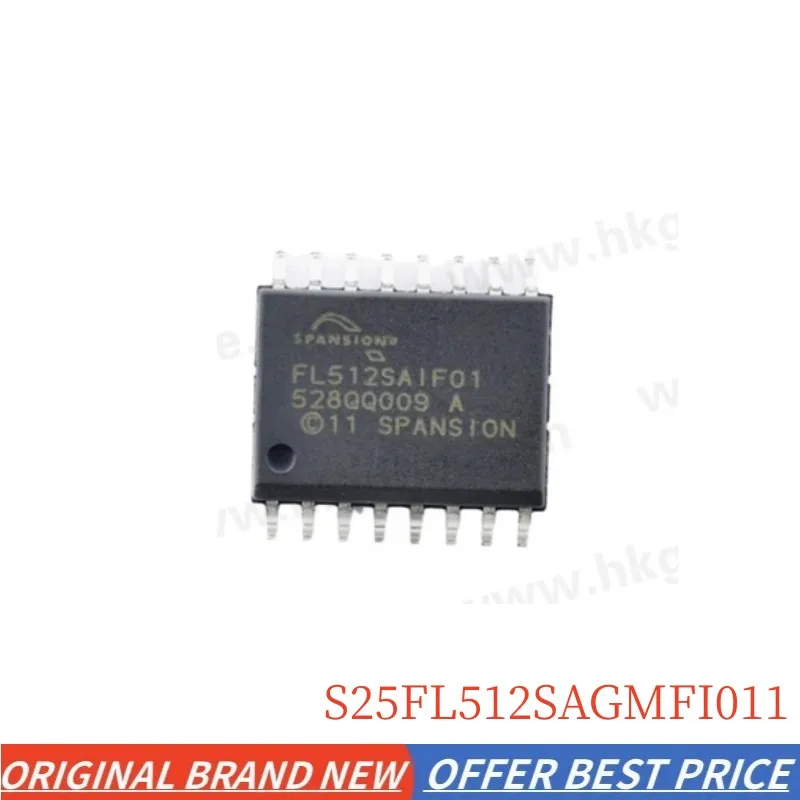 New Original IN STOCK S25FL512S S25FL512SAGMFI011 FL512SAIF01 SOIC-16 512Mbit 3.0V SPI NOR FLASH 64Mbyte Memory Chips ic