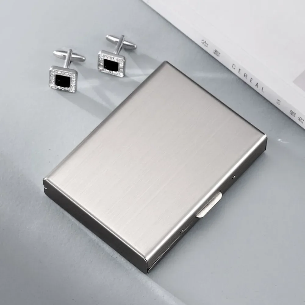 Edelstahl-Kreditkartenhalter, 10 Fächer, für Herren, schlank, Anti-RFID, Reise-ID-Karteninhaber, Debitbox, Damen-Geldbörse, Metallgehäuse, Porte Carte