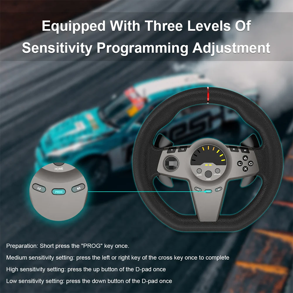 عجلة سباق الألعاب مع دواسة ومحول 270 درجة عجلة قيادة السباق Simracing PC عجلة القيادة لسلسلة PS4 Xbox X/S