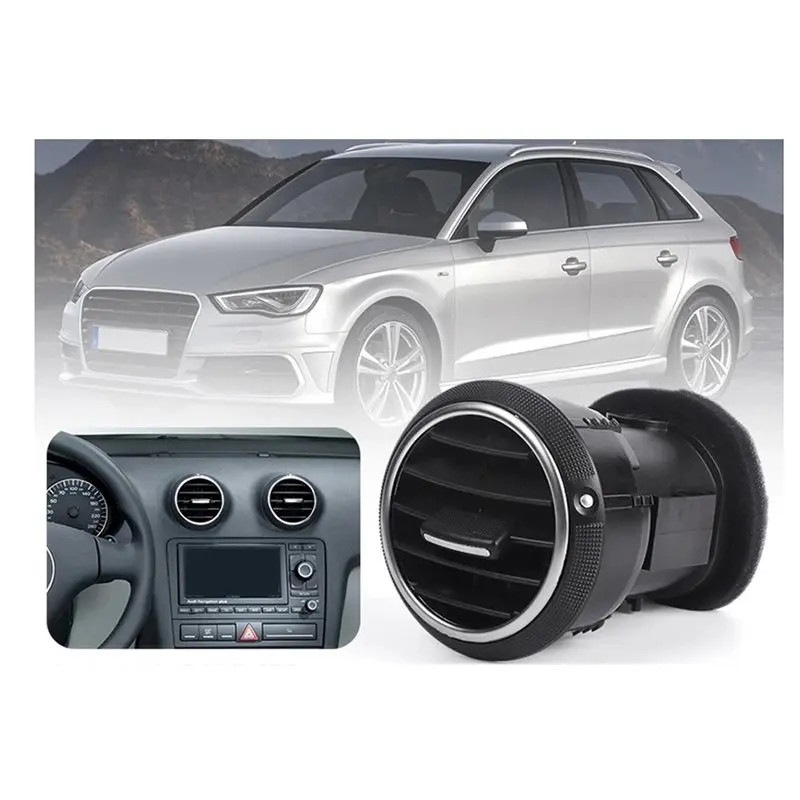 New For A3 S3 8P 2004-2013 Front Dashboard Air Vent Conditioner AC Grille Diffuser Panel 4Pcs 8P0820901