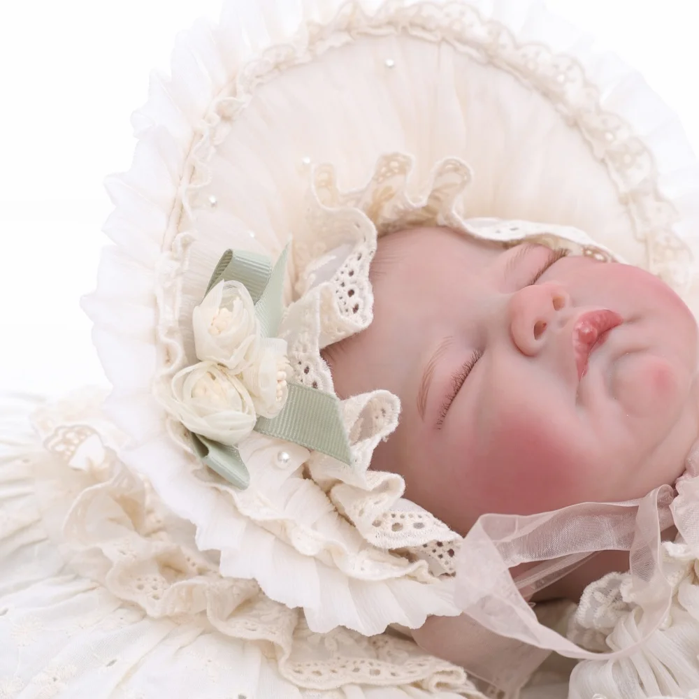 Cloveray 22 pouces réaliste Reborn bébé poupée mignon vinyle poupée réaliste nouveau-né poupée rétro Style victorien bébé poupée enfant cadeau de noël