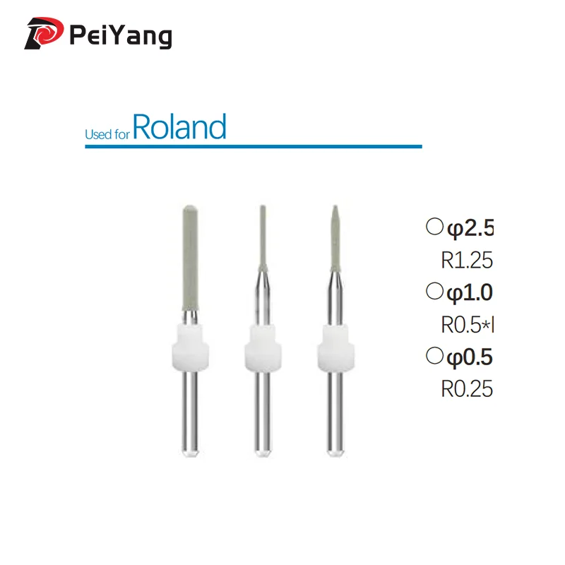 

Roland Glass Ceramic Milling Burs Lithium Disilicate Milling Burs Dental Lab Material Cutter Cutting Burs 1pcs