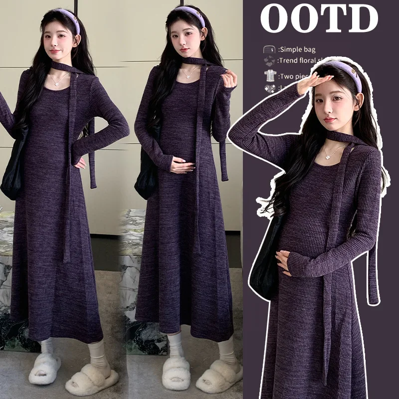 abito-premaman-autunno-inverno-stile-francese-high-end-slim-fit-girocollo-a-line-abito-maglione-lavorato-a-maglia-a-maniche-lunghe-viola