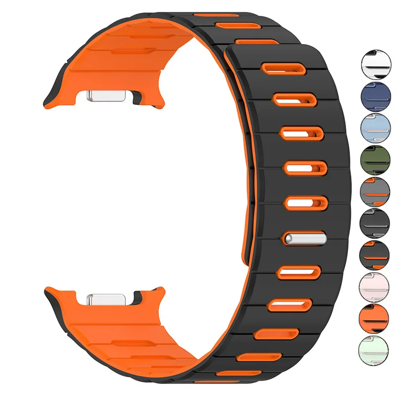 Magnetic Silicone Strap For Samsung Galaxy Watch 9 8 40 44mm 46mm Sports Watchband For Galaxy Watch Ultra2 2026 Ultra 2025/2024