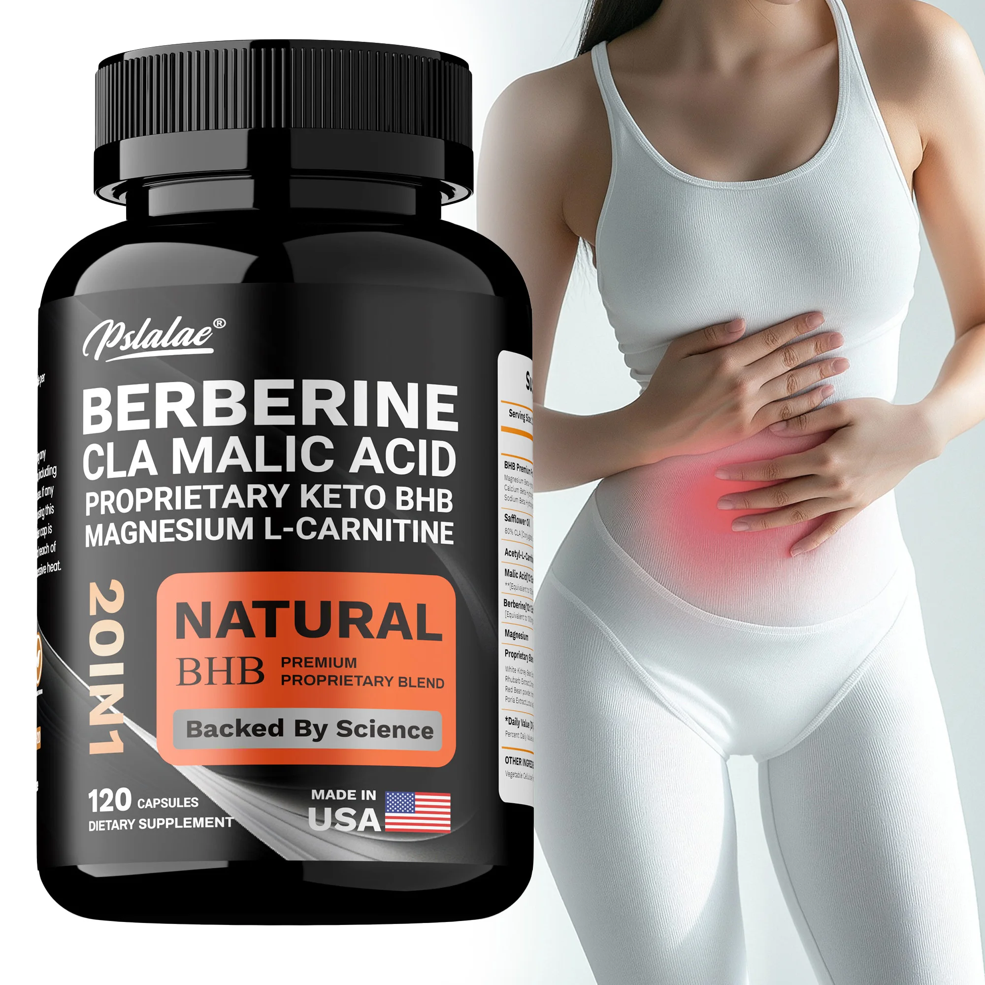 

20-in-1 Advanced Ketone BHB Blend - Promote Digestion and Metabolism,Support Insulin and Liver Health - L-Carnitine, CLA