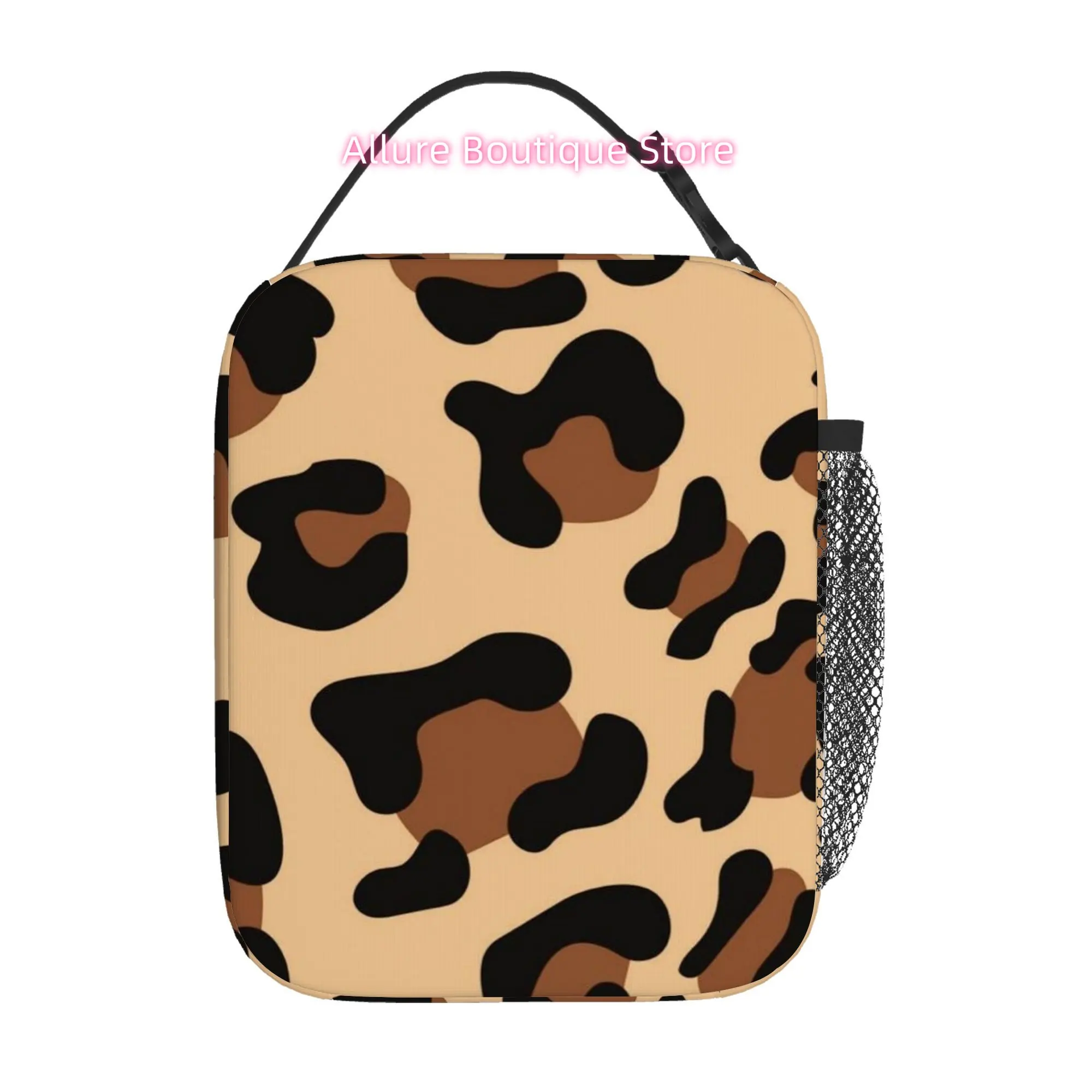 1pc Leopard Print Thermal Bag - Cooler &, Portable Refrigerated Bag Suitable for Home, Office, Travel, - Insulation Bag with Leo