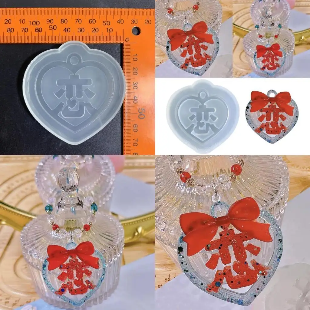 91AF Silicone Mold Earring Necklace Pendant Resin Mold Casting Mold Jewelry Making