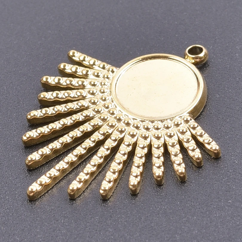 5pcs/Lot Gold Color Multistyle Charm Sun Evil Eye Pendant Vintage Accessories For Women Stainless Steel Charm DIY Jewelry Making