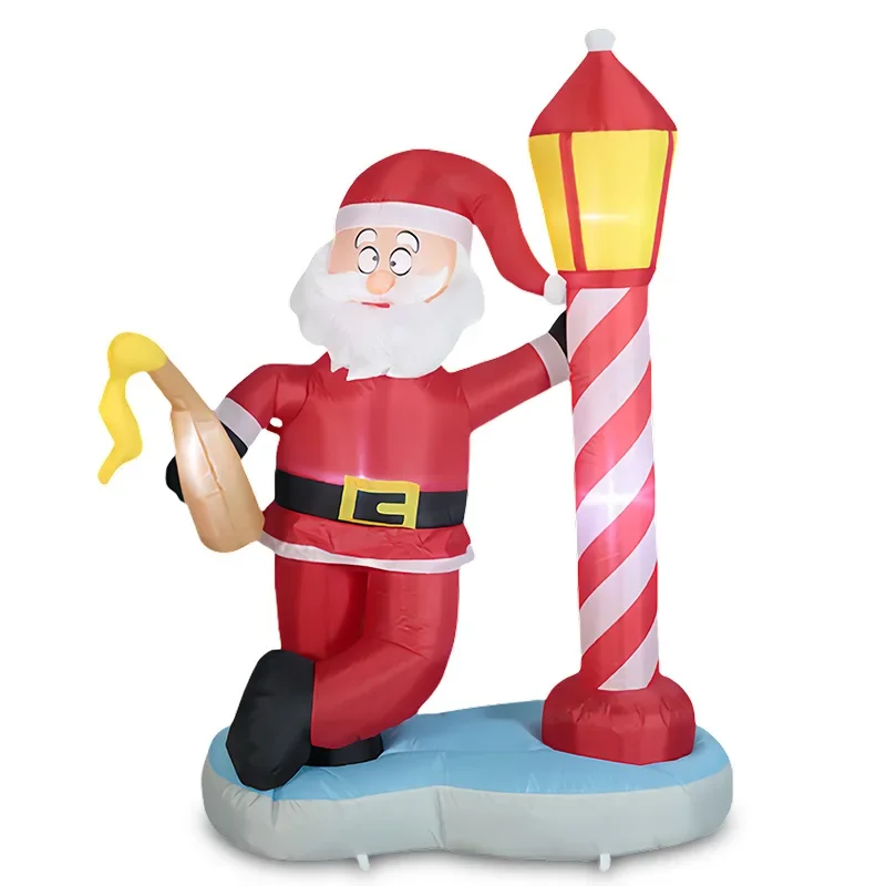 

6FT Christmas Lighthouse under slightly drunk Santa Claus inflatable air mold LED luminous outdoor garden decoration ornament