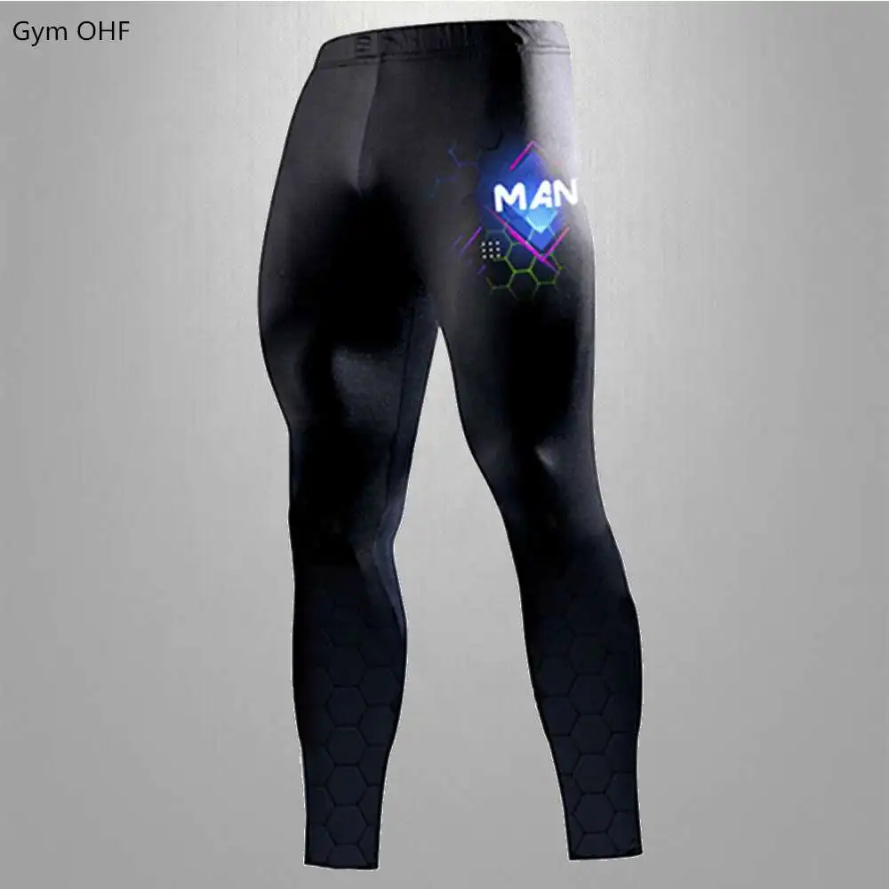 Calças de compressão calças leggings dos homens para a execução do ginásio do esporte fitness ajuste secagem rápida joggings workout calças de ginásio leggings