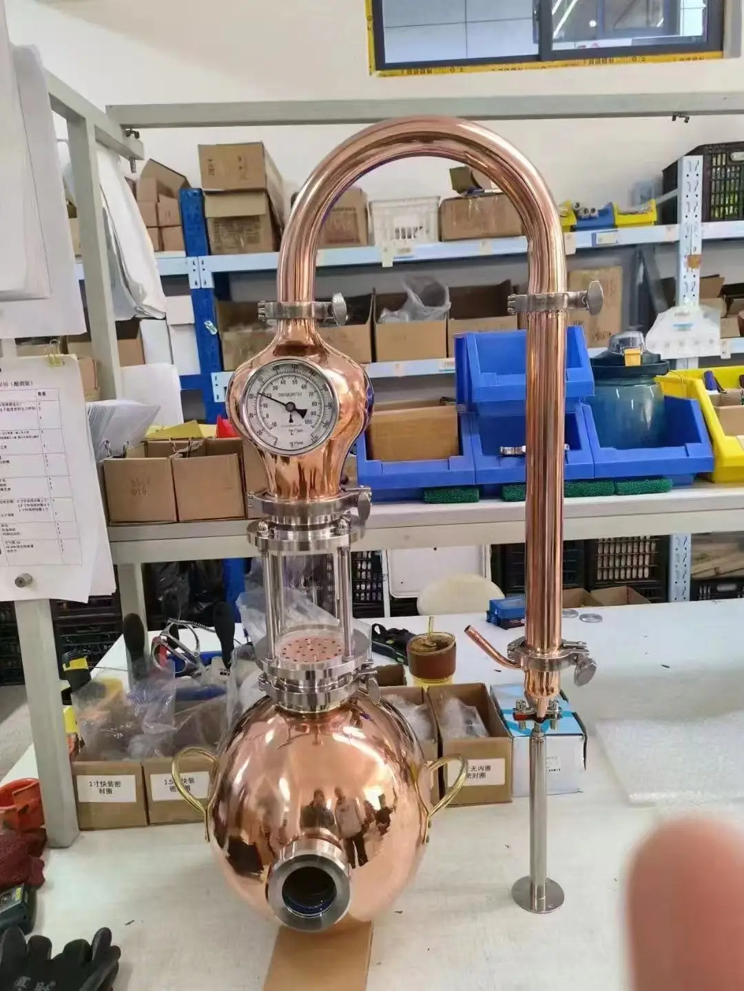 Pure Dew Essential Oil & Baijiu Whisky Distiller Pure Copper Automatic Electric 180W 15L