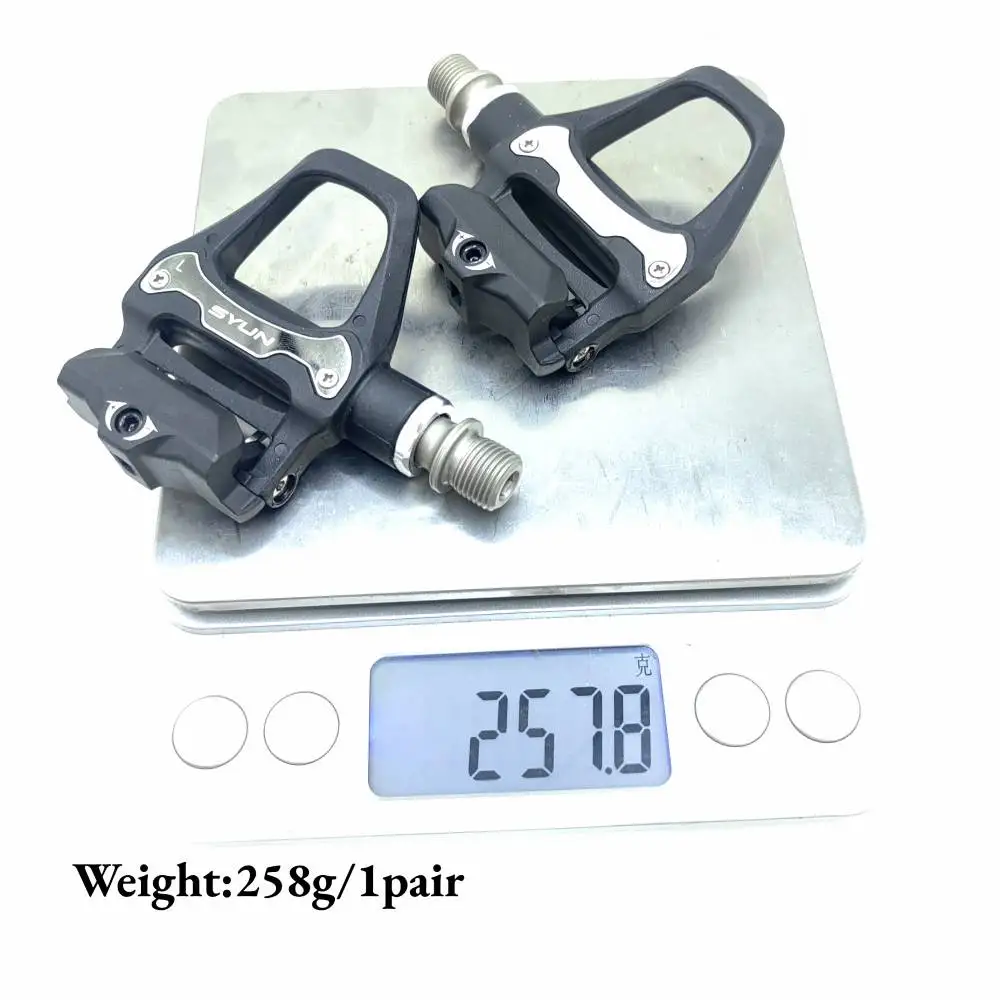 SYUN-LP Road Bike Pedal Nylon Bicycle Locking Pedals Cycling Bearing Cleats Clipless Pedal For SPD System With Locking Plate