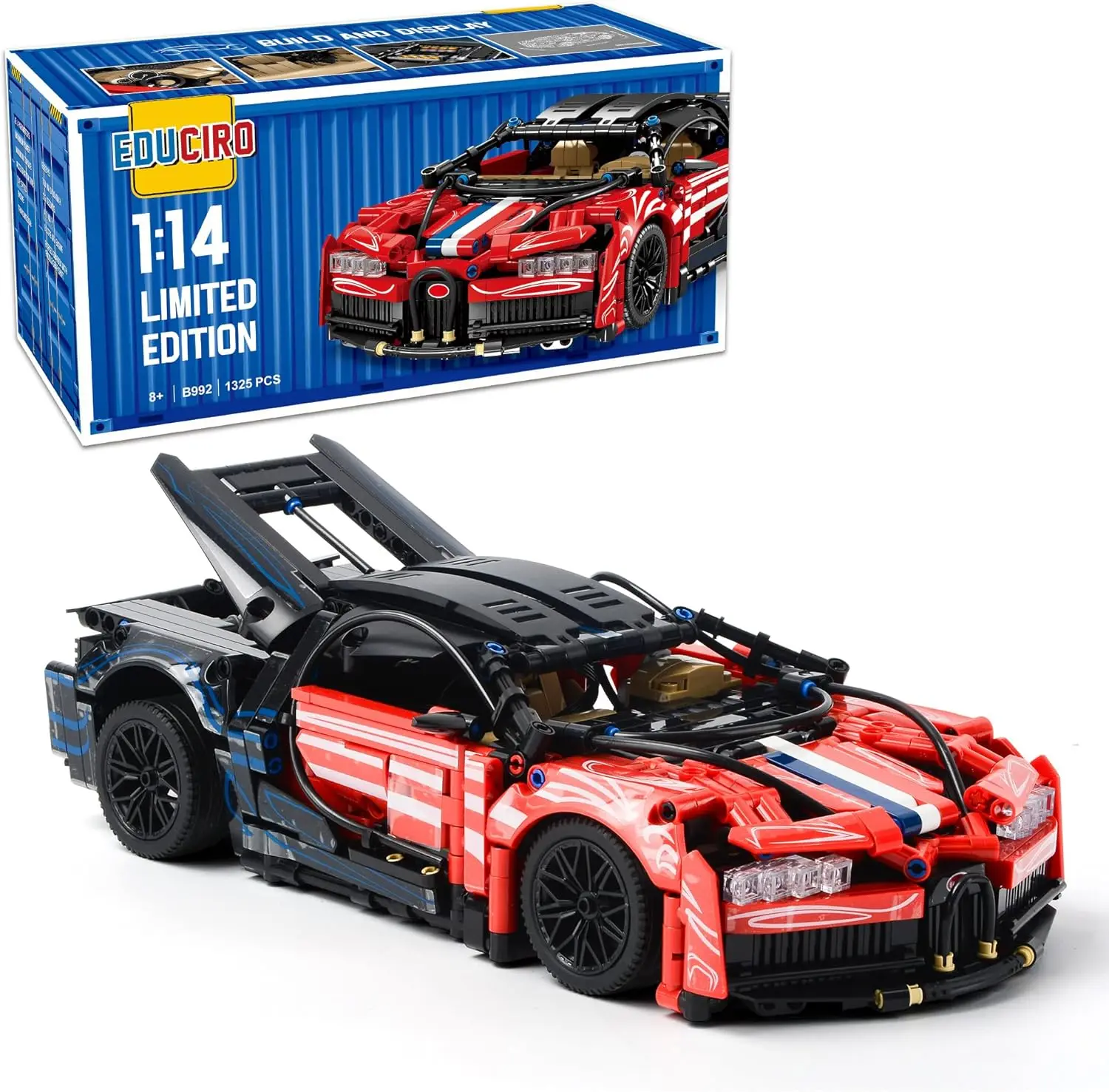 

Technic Car Building Set for Kids and Adults, Collectible Model Cars Kit Speed Champion Sets for Boys,1:14 MOC Building Set