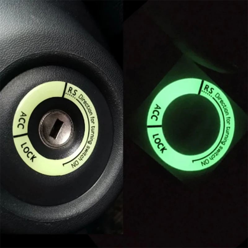 

Night Luminous Car Ignition Key Ring Stickers Key Switch Ring Cover Hole Circle Sticker Motorcycle Decoration