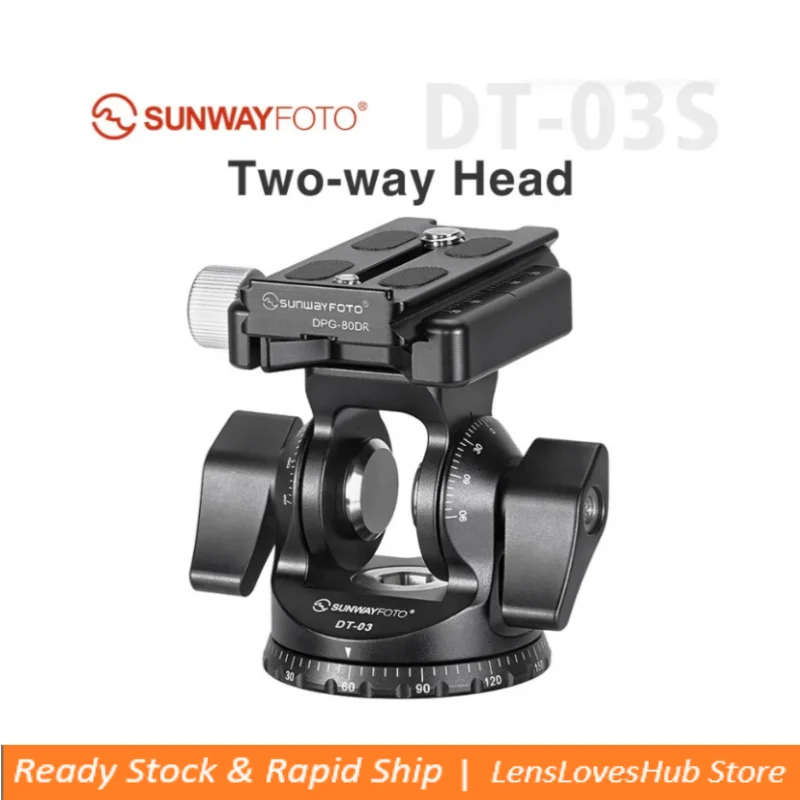 رأس إمالة SUNWAYFOTO DT-03S لحامل Monopod وحامل ثلاثي القوائم 33 رطل (30 كجم)