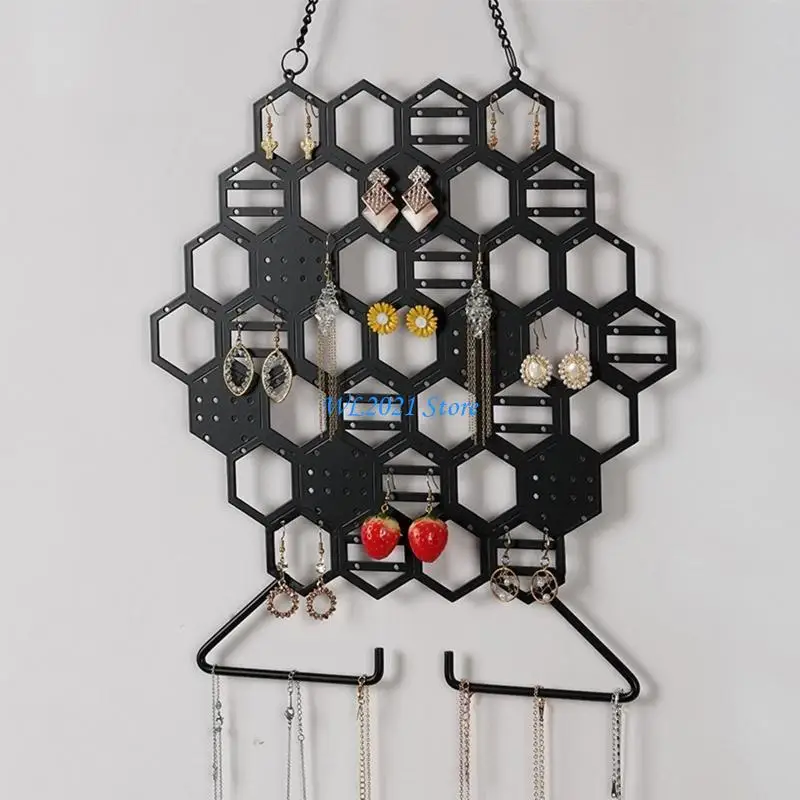 G5GC Подвесная стойка для хранения зажимов для ушей, стеллаж для хранения ювелирных изделий, подвесные серьги-гвоздики и стеллаж