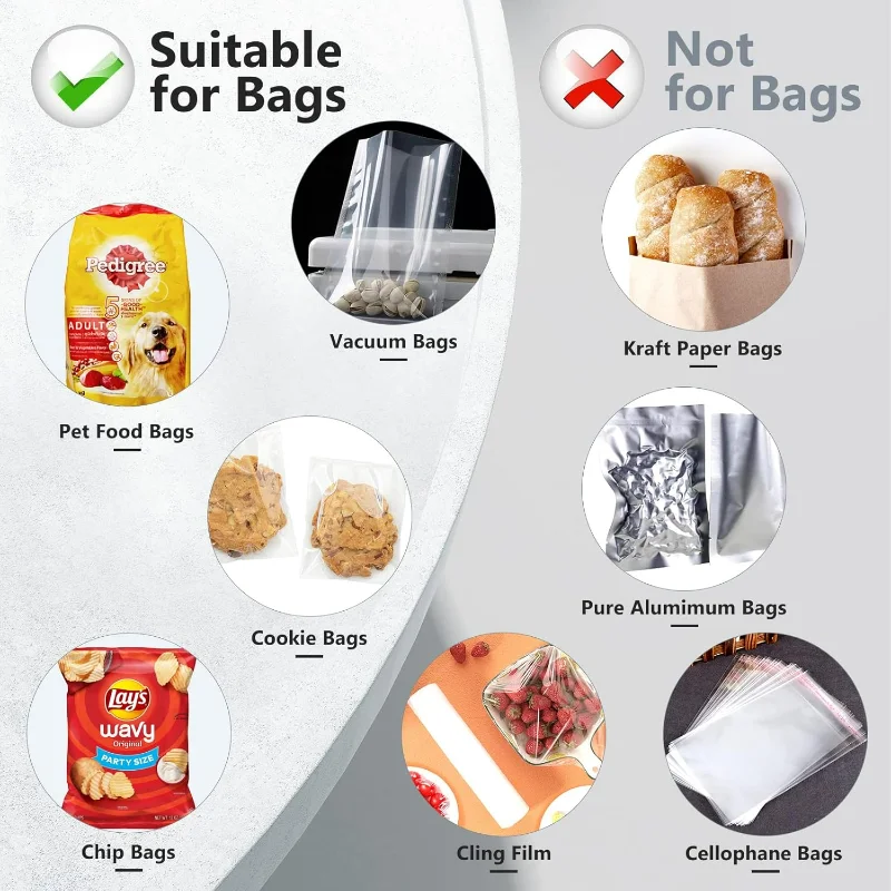 Mini Bag ,  Heat , Upgraded 2 IN 1 Heat  &  USB Rechargeable, Portable Resealer Machine Kitchen Gadget for Plastic Bag Chip Bag