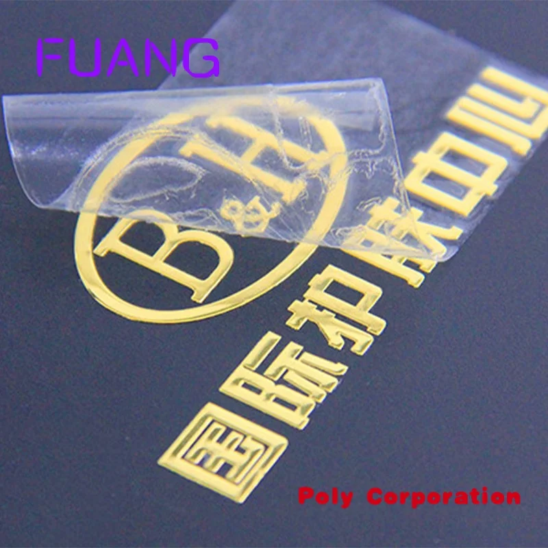 Custom  Custom Logo Crystal Label Tea Box Cup Adhesive Metal Hot Stamping Waterproof Printing Uv Transfer Sticker.
