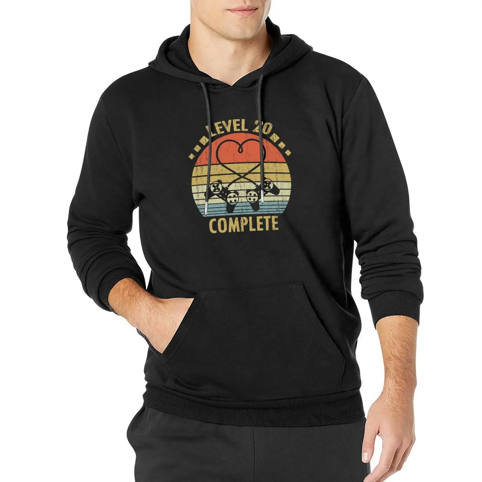 

Level 20 Complete - 20th Wedding Anniversary Gift Video Gamer Pullover Hoodie men's autumn clothes autumn new products hoody