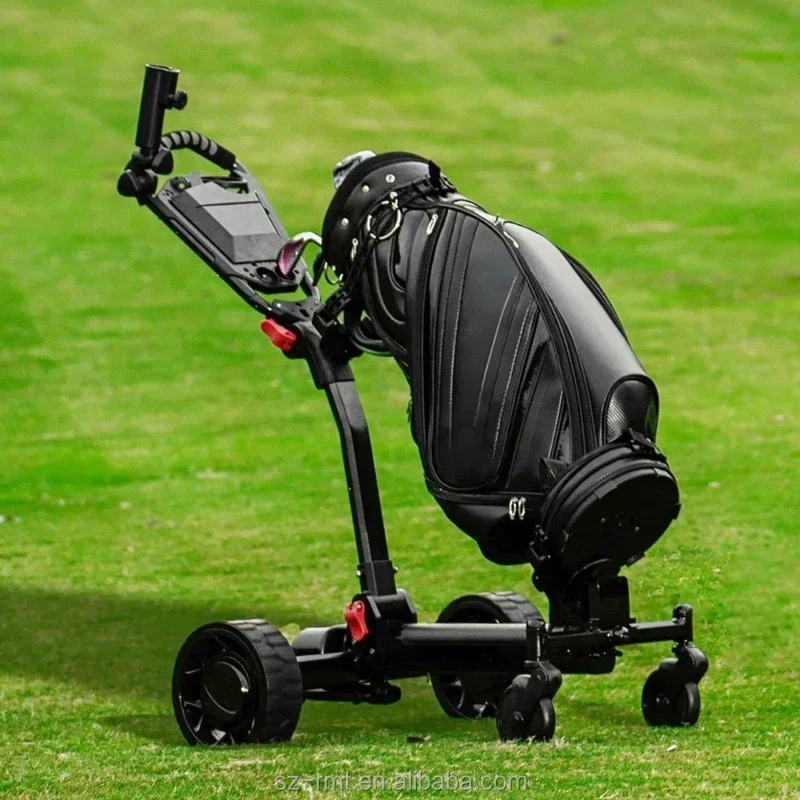 Remote Control Auto Follow Golf Push Cart Aluminum Alloy 500W Brushless Motor 35 40KM Range Golf Trolley