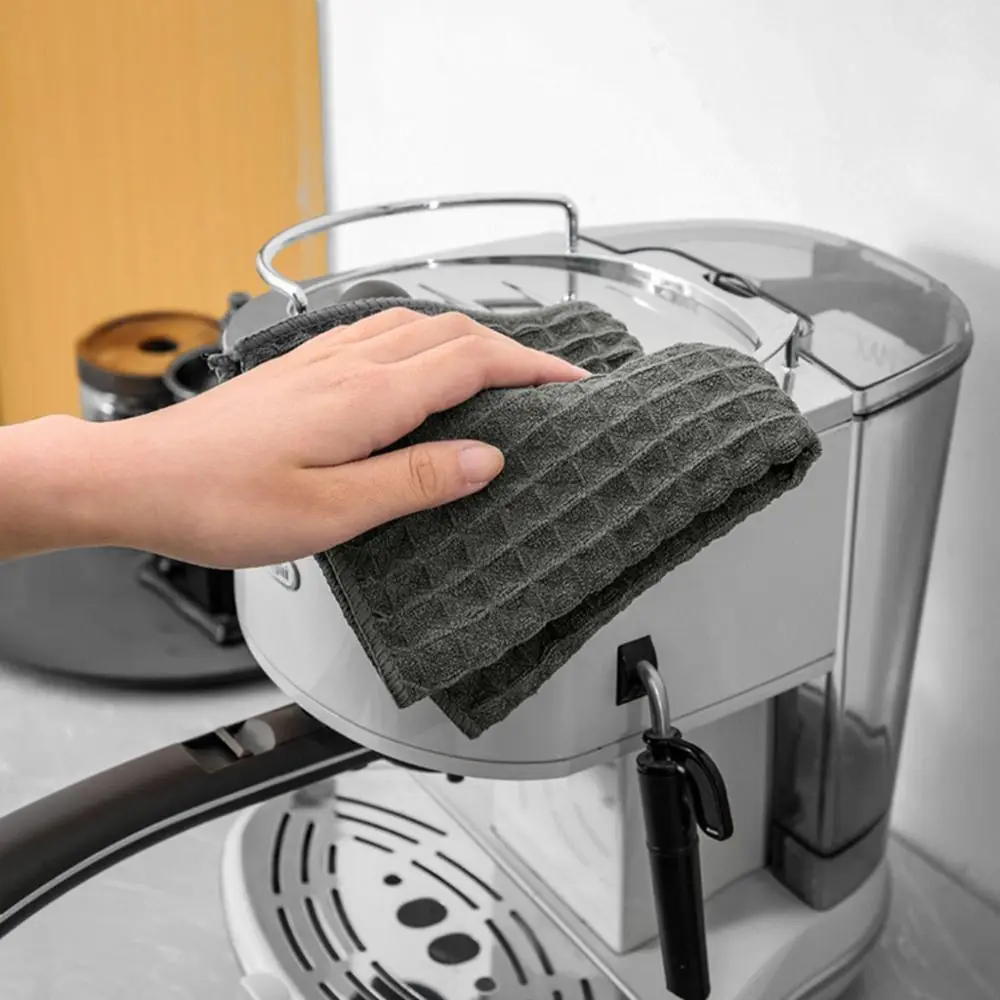 2Pcs 40x40cm Coffee Machine Cleaning Cloth Microfiber Square Cleaning Rag Thickened Multipurpose Cleaning Towels Cleaning Dish