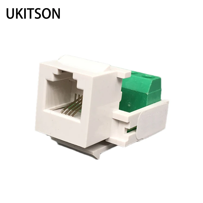 CAT3 RJ11 Wring Wire Keystone Moduły telefoniczne 4 linie Gniazdo telefoniczne Wtyczka Złącze Wkładka do panelu telekomunikacyjnego Panel czołowy