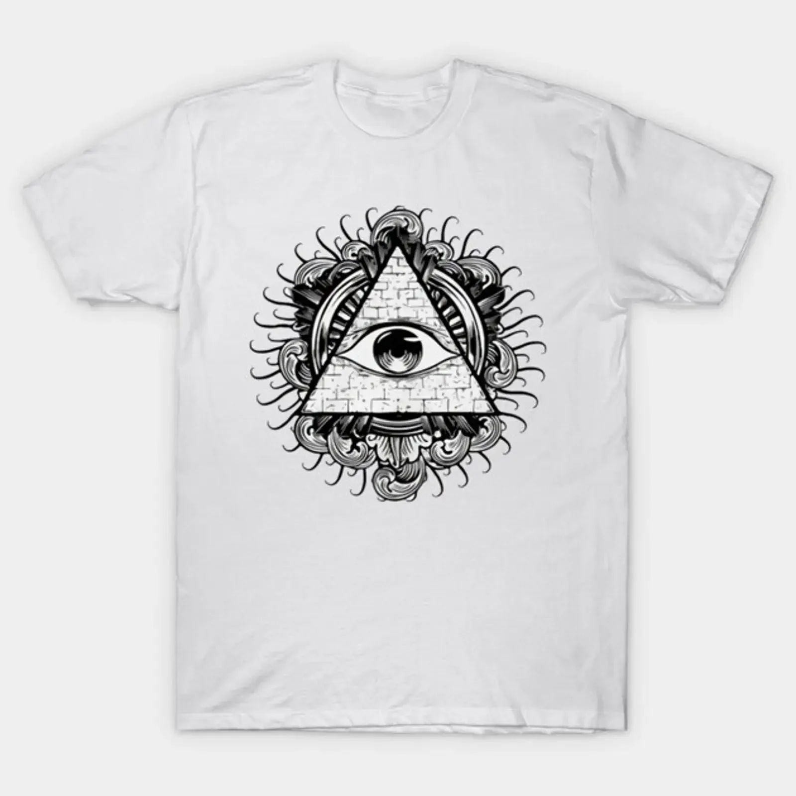 The Da Vinci Code All Seeing Eye Illumination T Shirt vintage Washed Soft Versatile Unisex Comfortable streetwear Casual
