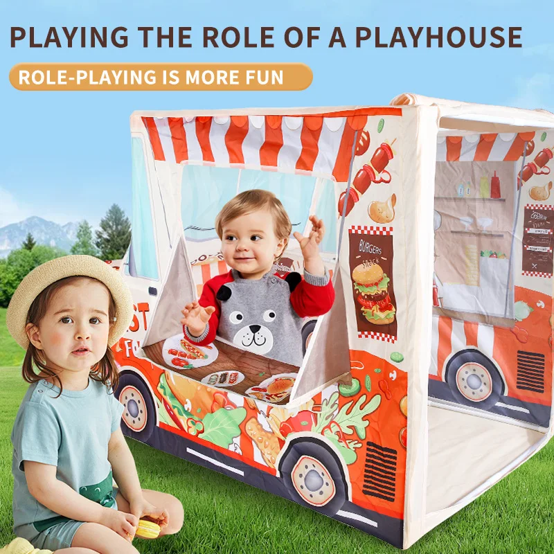 เต็นท์เด็กเล่นบ้านในร่มและกลางแจ้งผู้ชายและผู้หญิงรถของเล่นขนาดเล็ก House ครอบครัวที่ดีที่สุดของเล่น