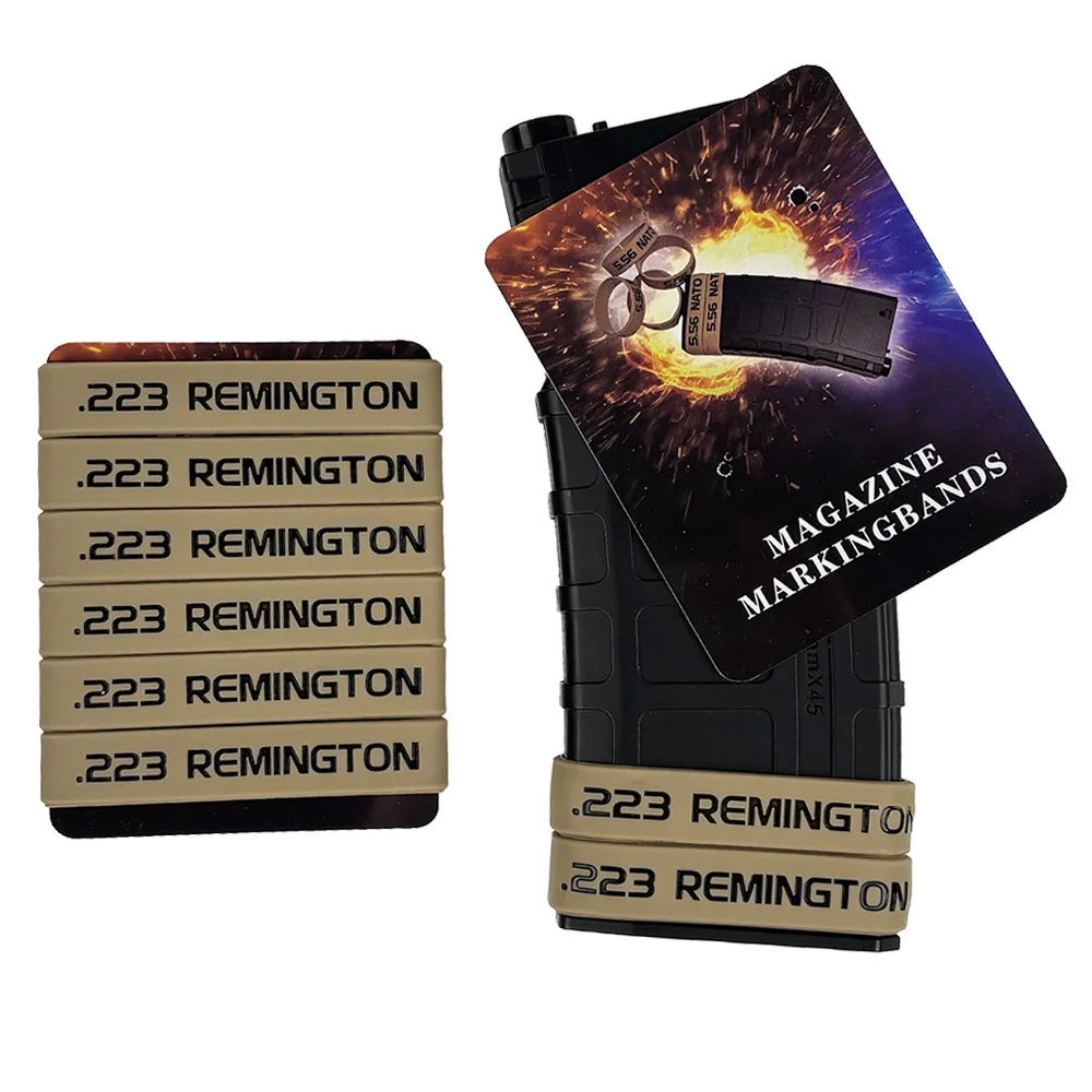 6 Pack Magazine Marking Band for .223 REM Magazine Marking Rubber Ring Convenience for Magazine Identification Gun Safe