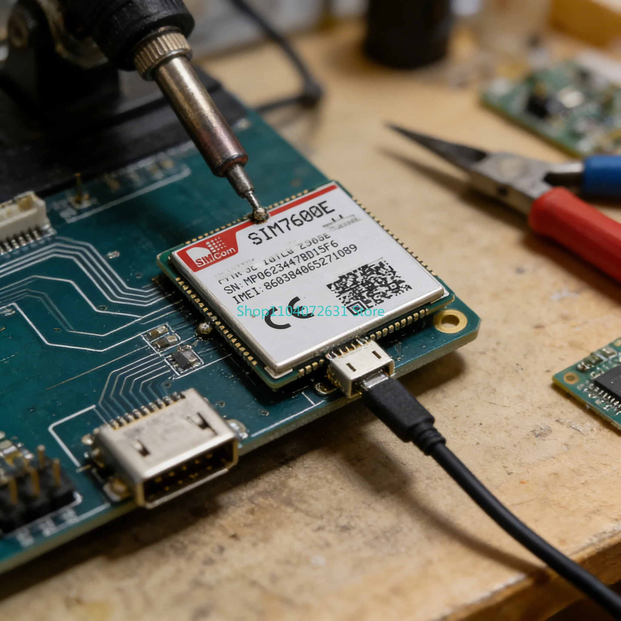 新しいオリジナル-simcom-sim7600g-sim7600e-sim7600sa-h-sim7600g-h-sim7600e-h-cat1-4g-lte-lcc-smt-モジュール-1-個