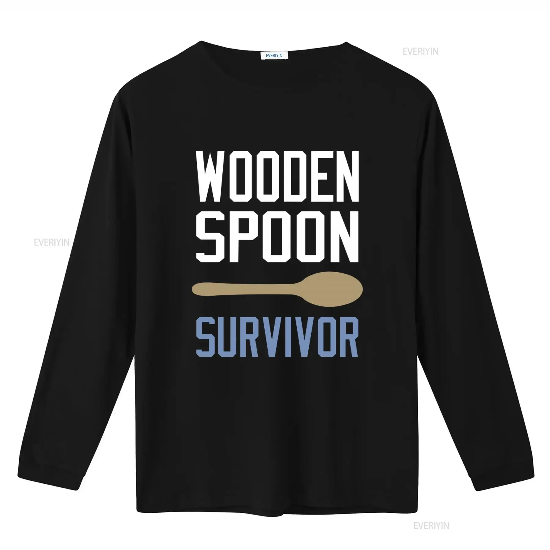 Wooden Spoon Survivor Print T Shirt for Casual Fashion vintage Washed Top For Everyday Wear designer clothes Breathable homme