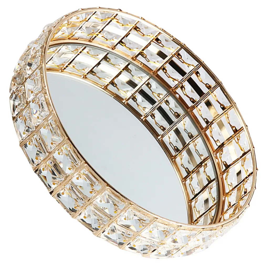 

Стильная круглая стеклянная тарелка для фруктов, закусок, конфет и орехов, декоративное блюдо для сервировки стола, для вечеринок и повседневного домашнего использования